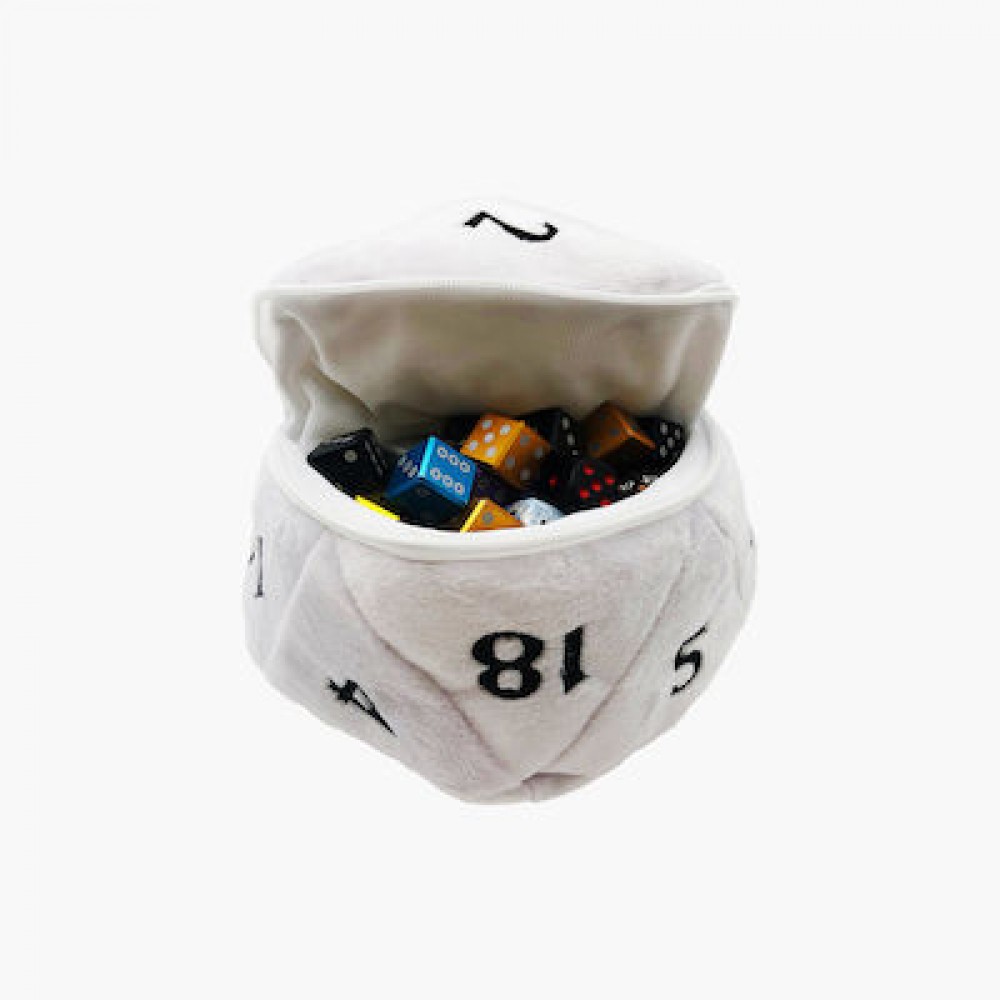 UP D20 Dice Plush Pack White