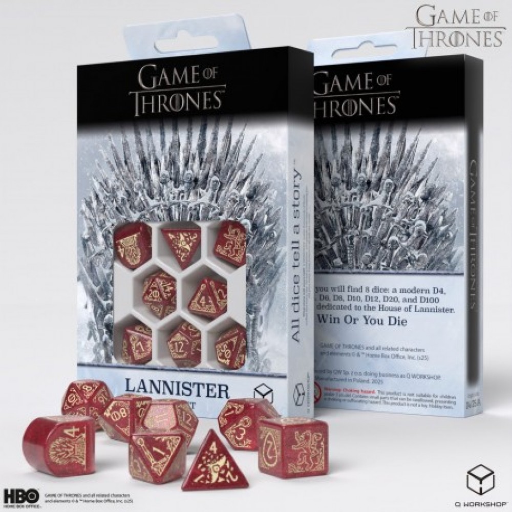 Game of Thrones. Lannister Dice Set.