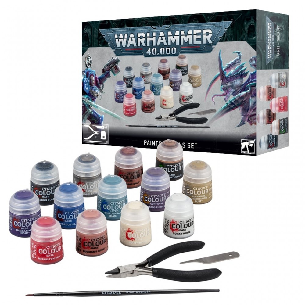 Warhammer 40000 - Paints + Tools Set