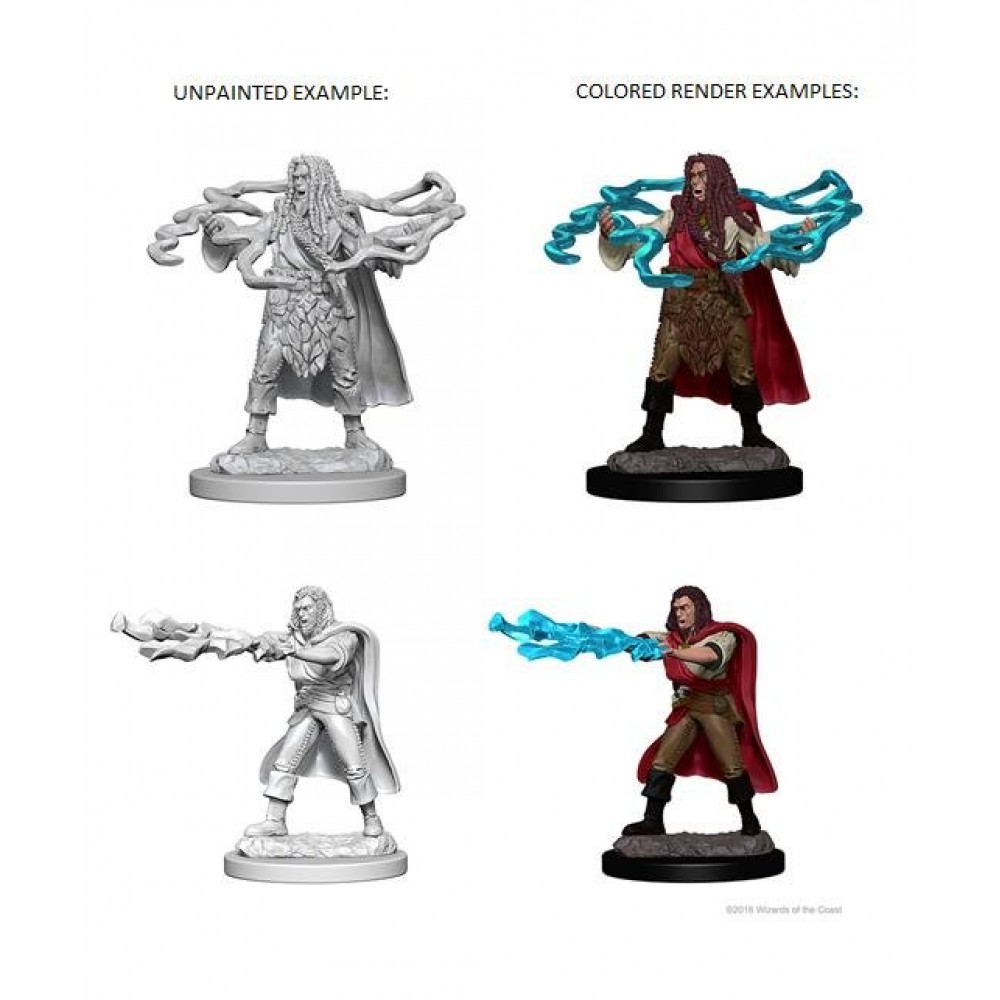 D&D Nolzur's Marvelous Miniatures - 2x Human Male Sorcerer