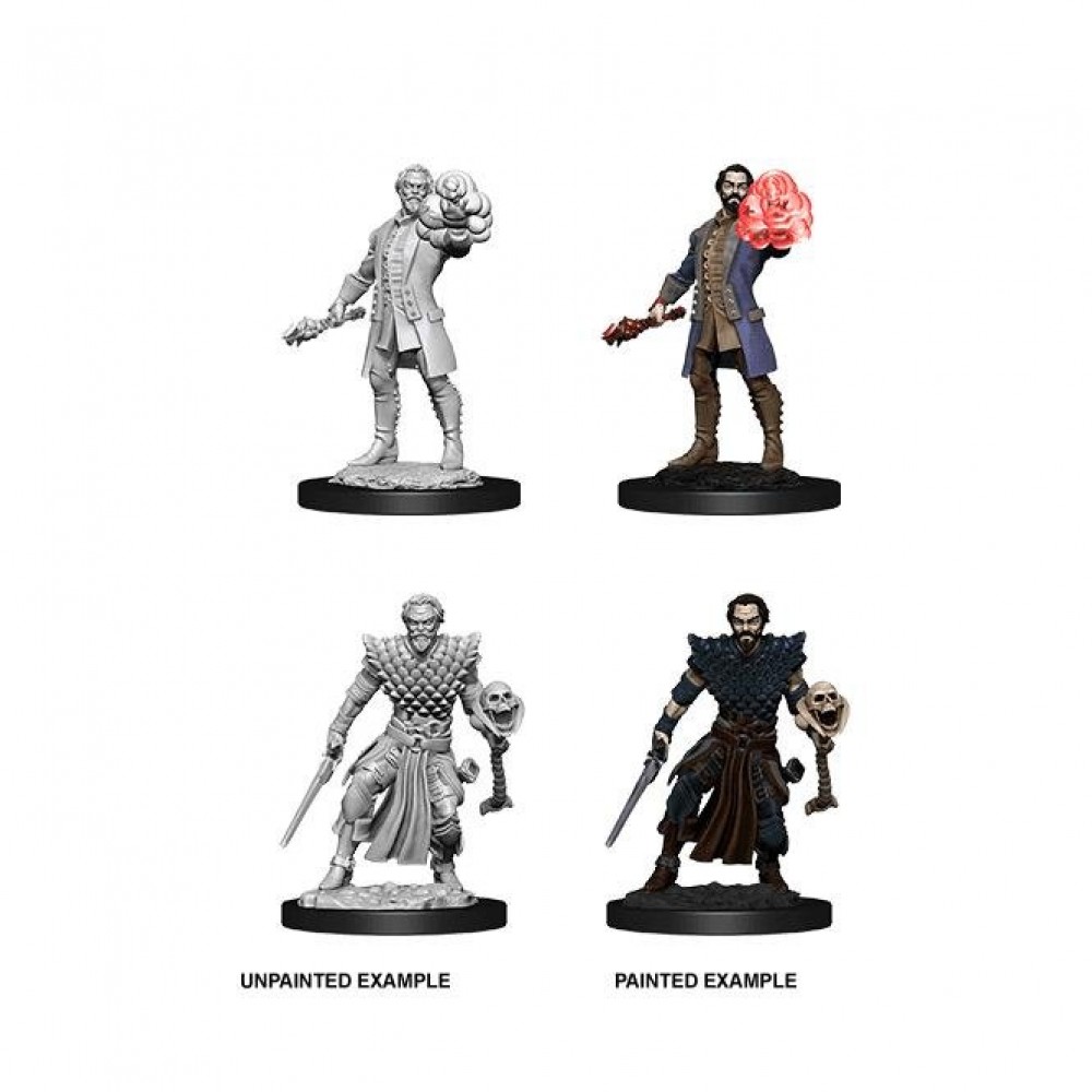 D&D Nolzur's Marvelous Miniatures - 2x Male Human Warlock