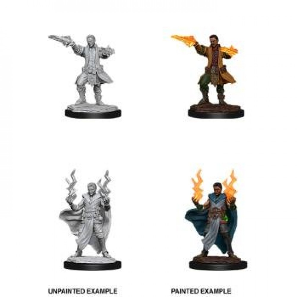 D&D Nolzur's Marvelous Miniatures - 2x Male Human Sorcerer