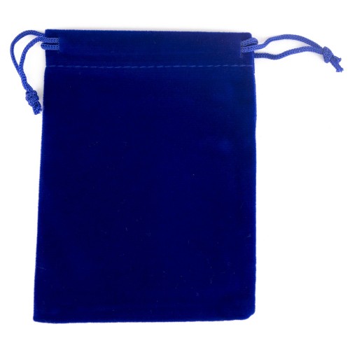 Large Royal Blue Suedecloth Dice Bags