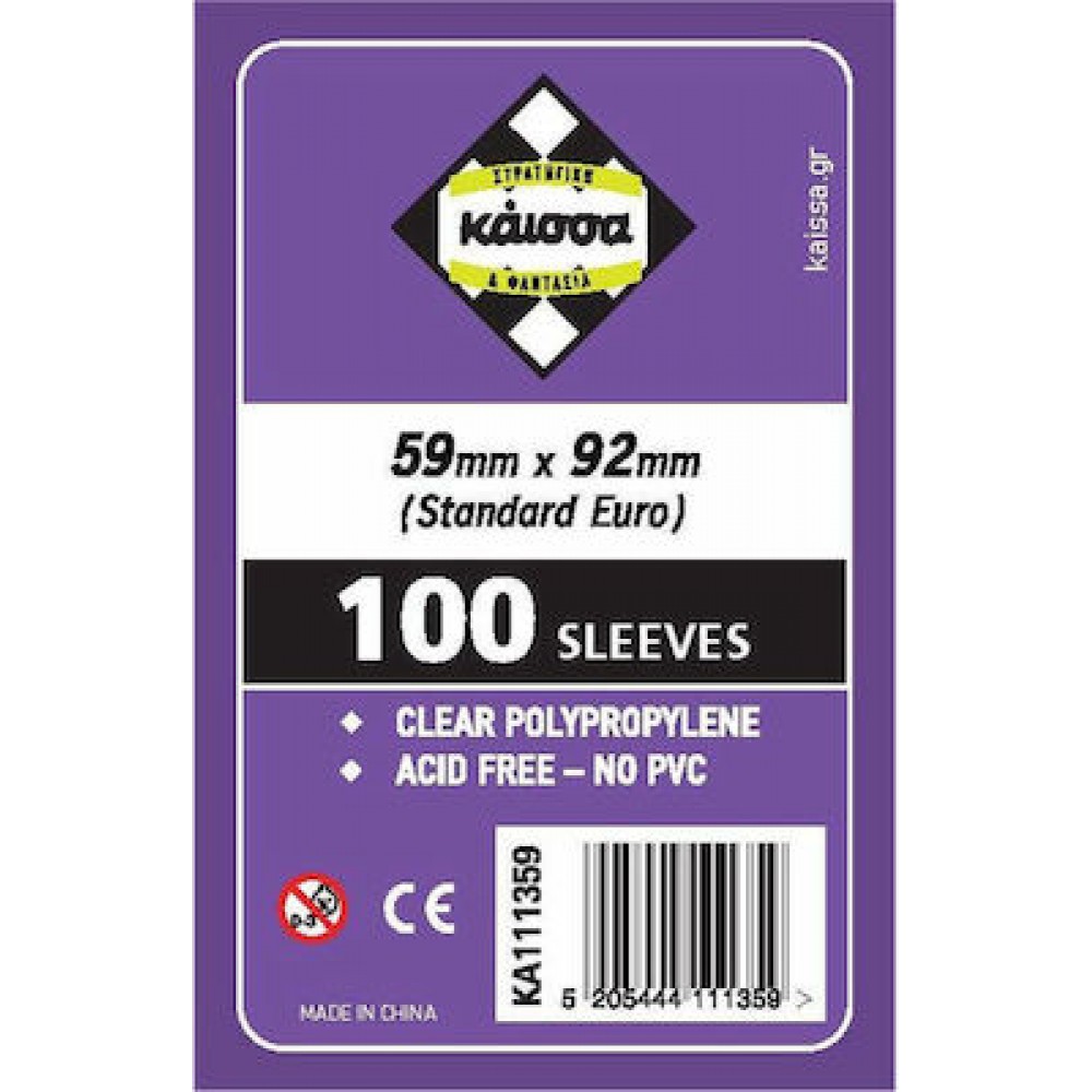 Kaissa 100 Sleeves Clear (Standard Euro)